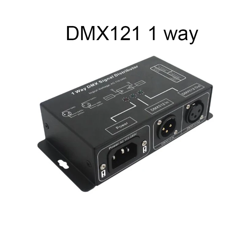 DMX512 Amplifier Splitter DMX Signal Repeater 1CH DMX121 4CH 4 Output Ports DMX124 DMX signal distributor; AC100V-240V Input