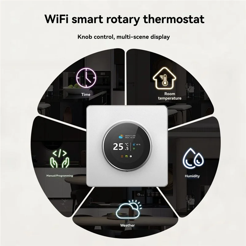 A29F-Smart Knob Termostato Wifi Tuya Riscaldamento elettrico Controllo della temperatura Caldaia ad acqua
