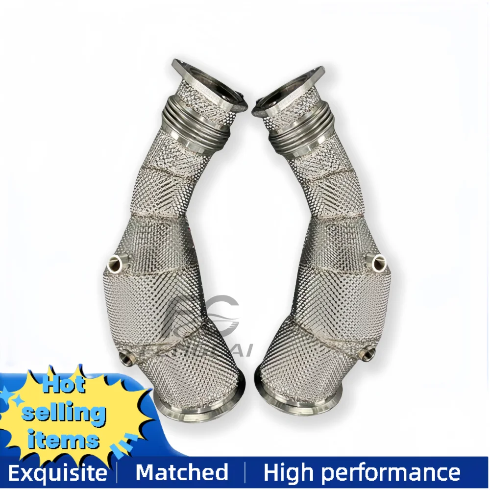 

High-performance downspout exhaust for Aston Martin DBS 5.2T exhaust pipe catalytic converter with heat shield auto parts