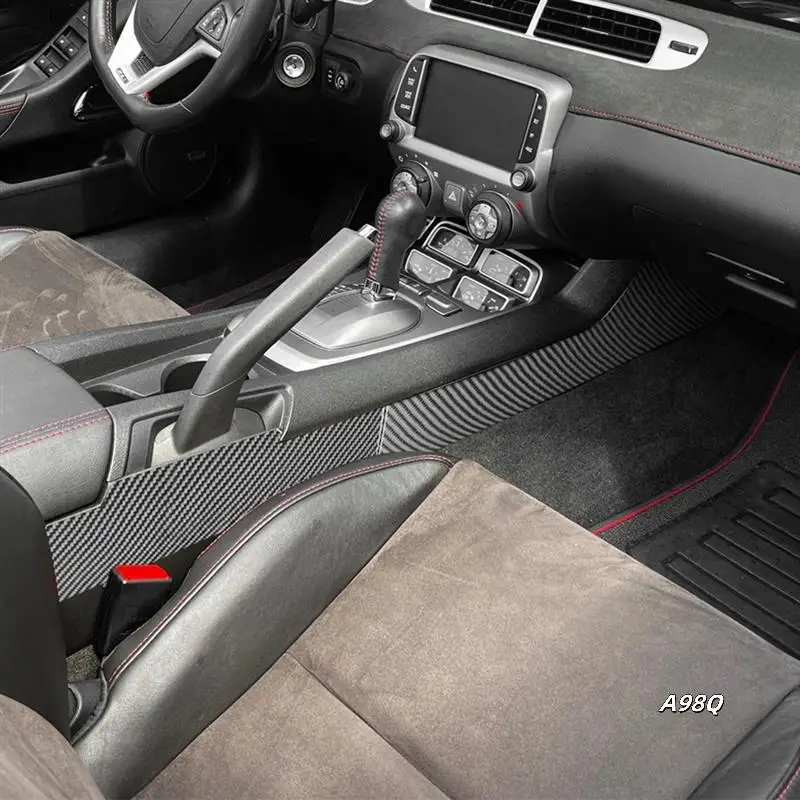 

Carbon Fiber Center Console Side Gear Shift Panel Cover Trim For Camaro 2010-2015 Accessories