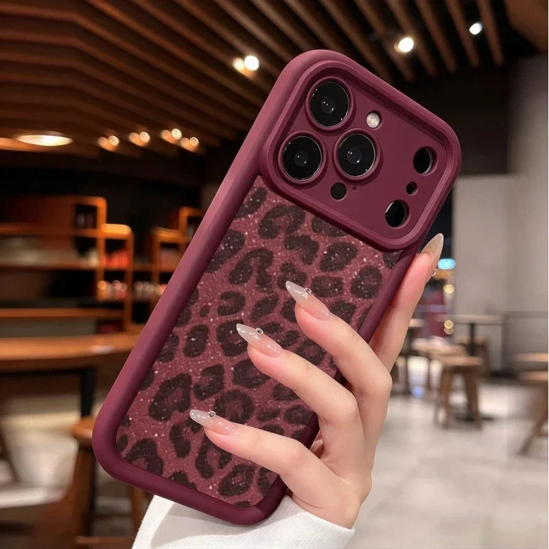 Luxury Glitter Bling Leopard Print Case For Samsung Galaxy S25 S26 Ultra S24 S23 Plus S22 FE S26FE Silicone Shockproof Cover