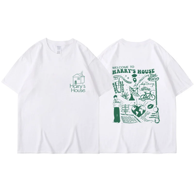 

Футболка Harrys House Love on Tour, рубашки из 100% хлопка, футболка в стиле ретро, Мужская одежда, летняя футболка большого размера