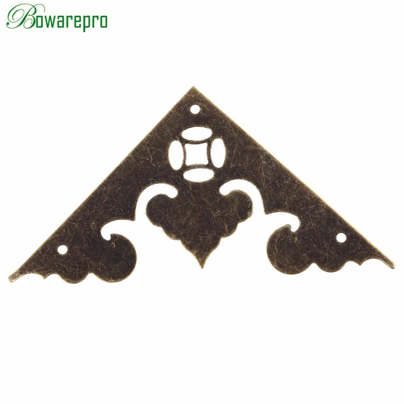 4Pcs 58mm Antique Corner Brackets Jewelry Gift Box Wooden Case Table Feet Leg Book Corner Decorative Protector Cover with Screws