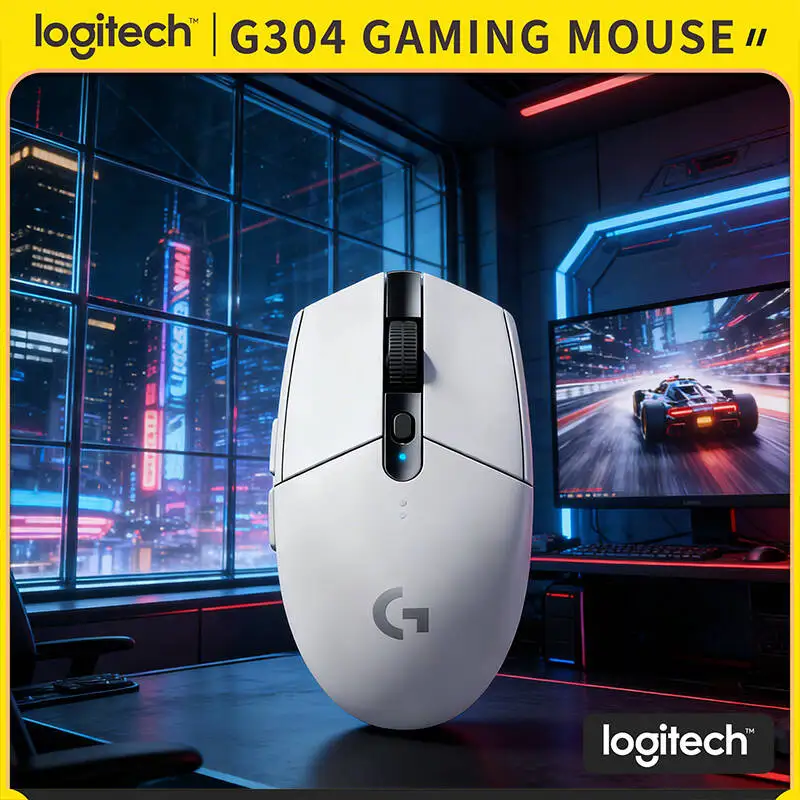 

Logitech G304 LIGHTSPEED Wireless Gaming Mouse 12000 DPI 1ms Latency HERO Sensor 250hr Battery Anti-Slip Grip Office Gamers