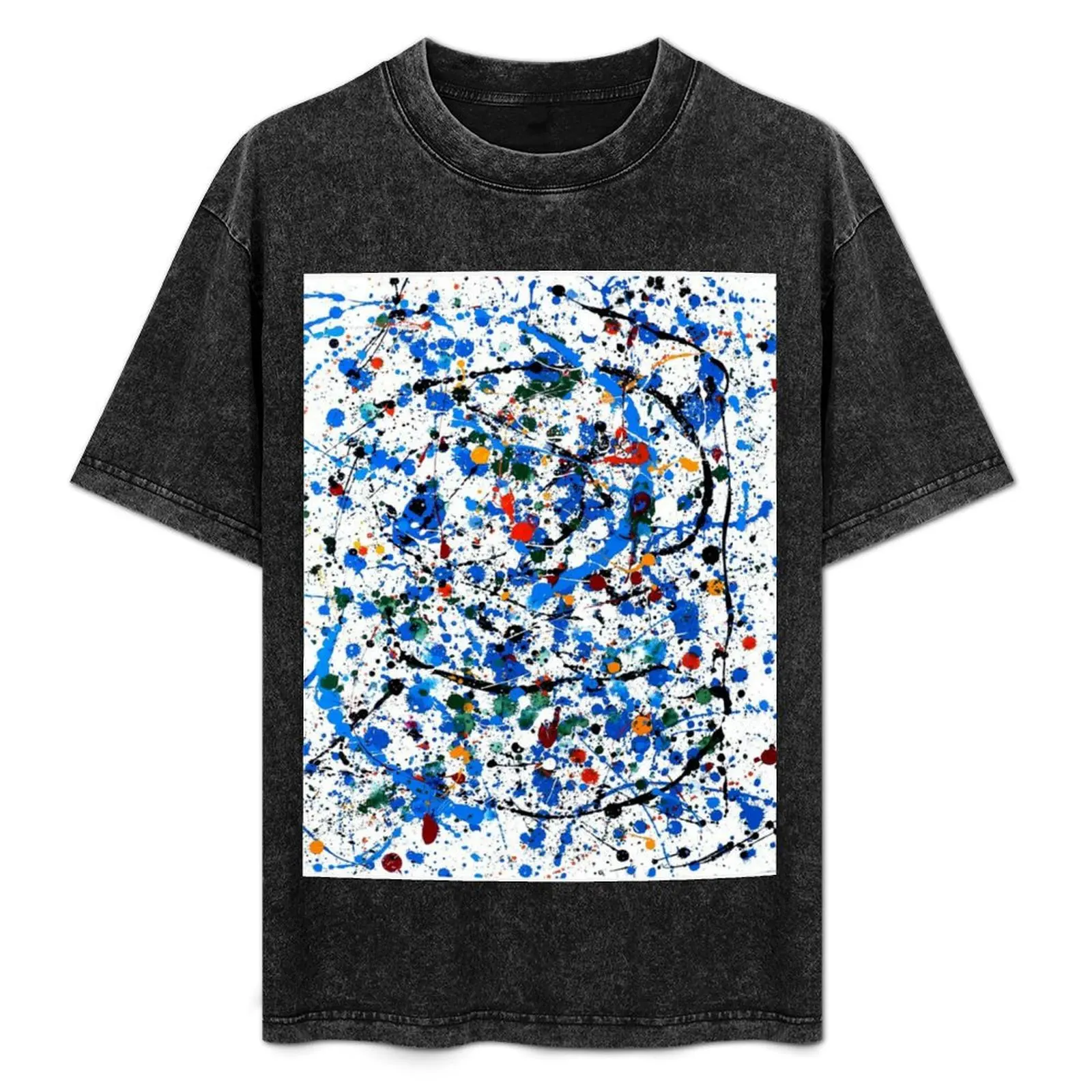 Jackson Pollock abstract, pattern design, Jackson Pollock art, T-Shirt vintage anime shirt street wear shirts graphic tee men