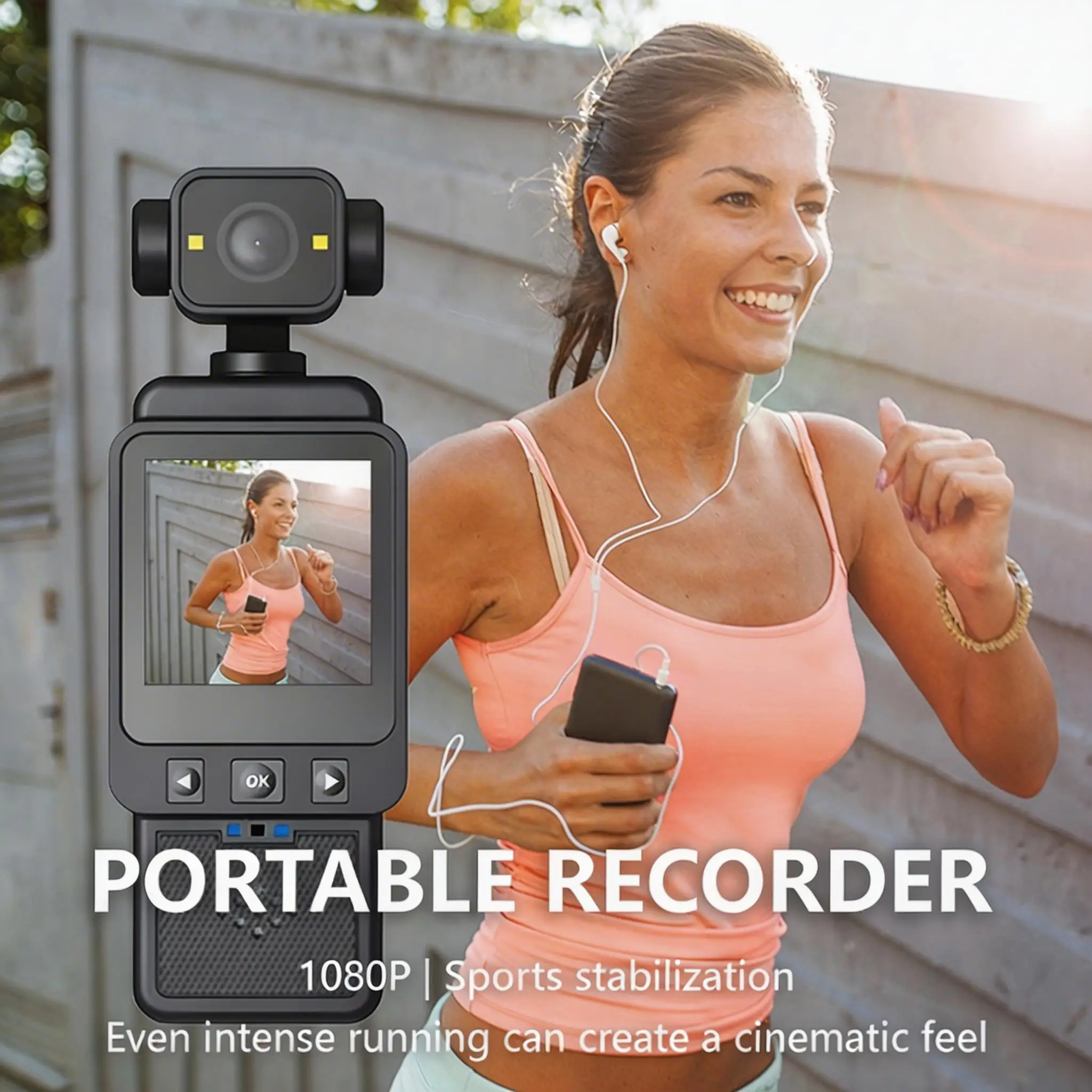DV01 Handheld DV Portable High Definition Camera Lens Rotatable Baby Recorder for Daily Life Photography