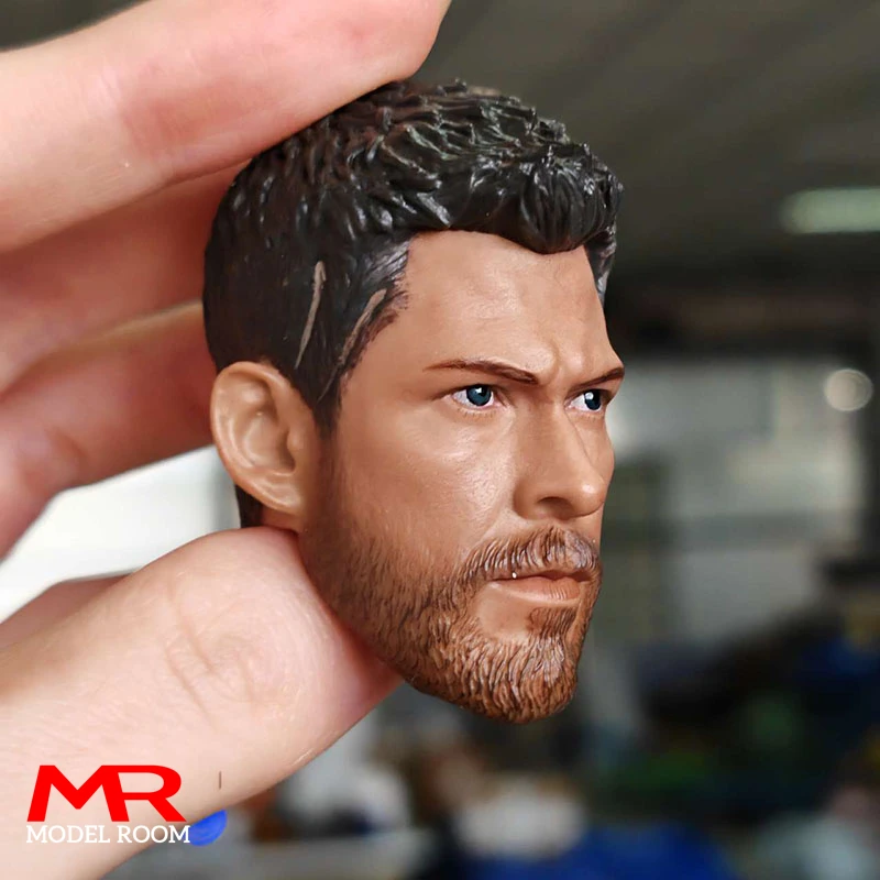 1/6 Chris Hemsworth Head Sculpt Gladiator Ver. PVC Male Head Carving Model Fit 12'' Male Soldier Action Figure Body Dolls