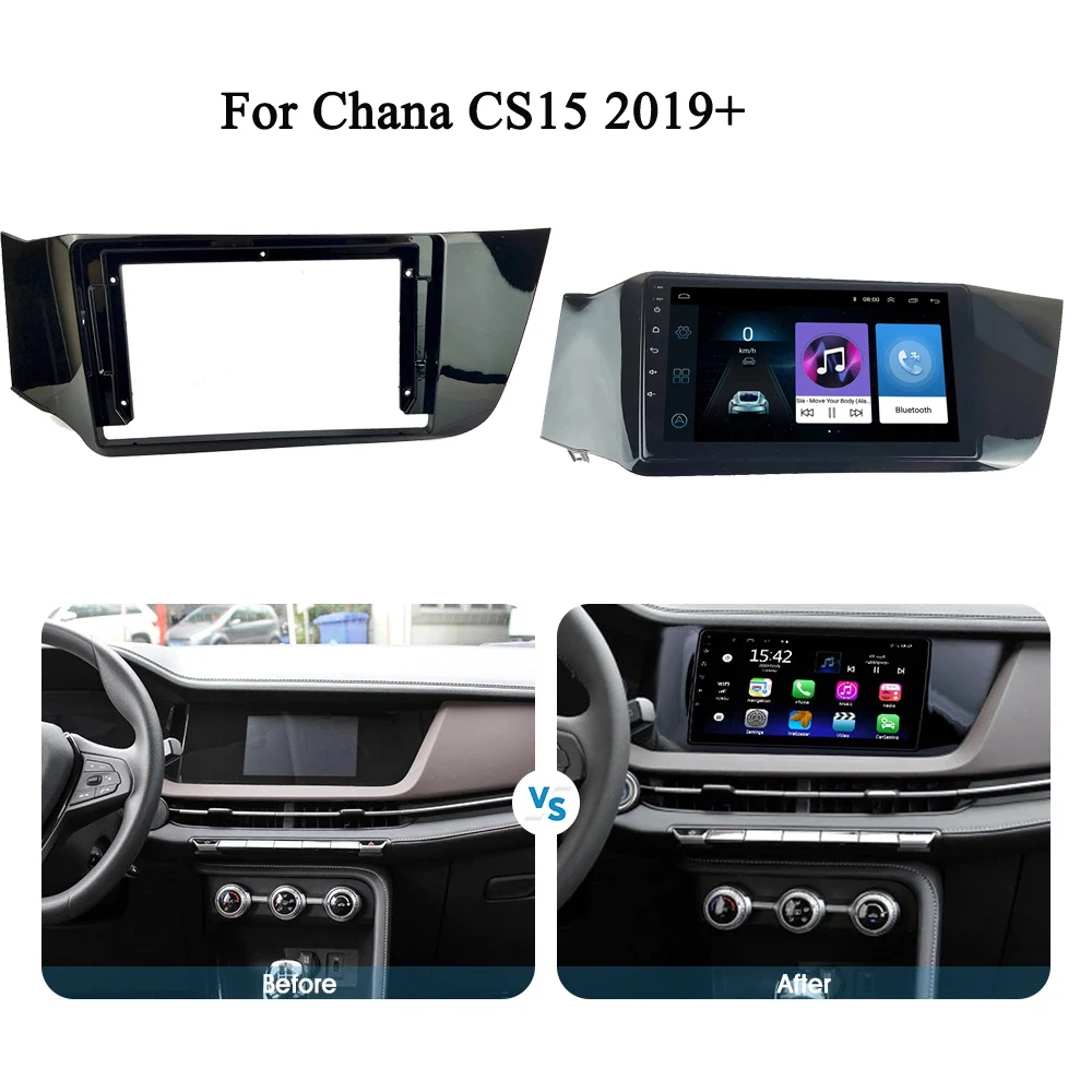 

9inch 2din Car Frame Fascia Adapter For CHANA CHANGAN CS15 2019 2020 Android Big Screen Radio Dash Panel Fascias