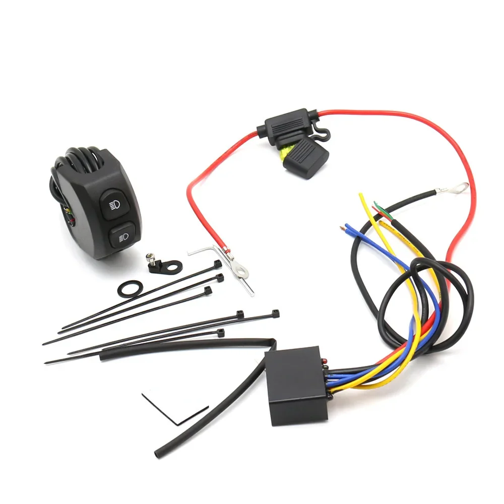 For BMW R1200 R1250 F850/GS Motorcycles Motorcycle Handlebar Flameout Switch Grey Black Fog Light Switch Controller Relay