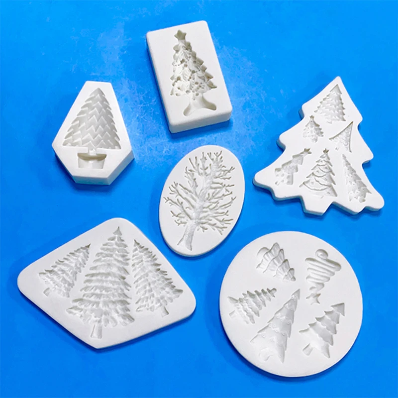 Christmas tree decoration silicone mold Christmas decoration landscaping DIY chocolate candy mold