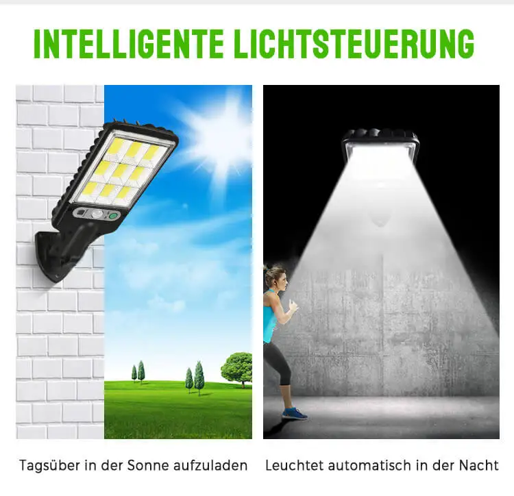 リモコン付きソーラーLEDウォールランプ,モーションセンサー付き防水ランプ,屋外照明,庭やパティオに最適