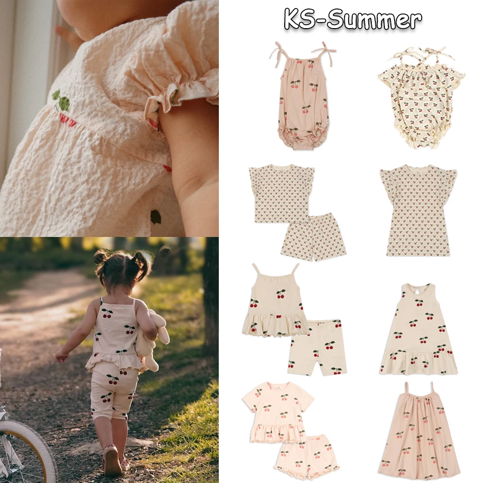 2024 KS Children Summer Clothes Set Mother Kids Baby Girl Suit Kids Top And Bottom Set For Toddlers Children Clothes Girl Outfit