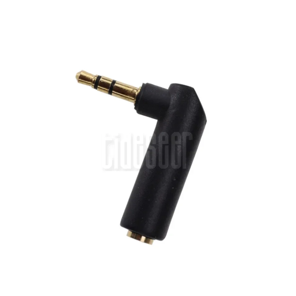 Imagem -03 - Graus Ângulo Direito 3.5 mm Macho para Fêmea Adaptador Conversor de Áudio l tipo Fone Ouvido Estéreo Microfone Jack Plug Conector 100 Peças 90