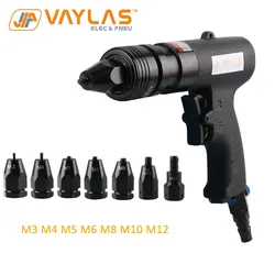 Pneumatic Air Rivet Nut Gun Tool Insert Thread Pull Setter Riveting Nuts Tool for M3 M4 M5 M6 M8 M10 M12 Nuts