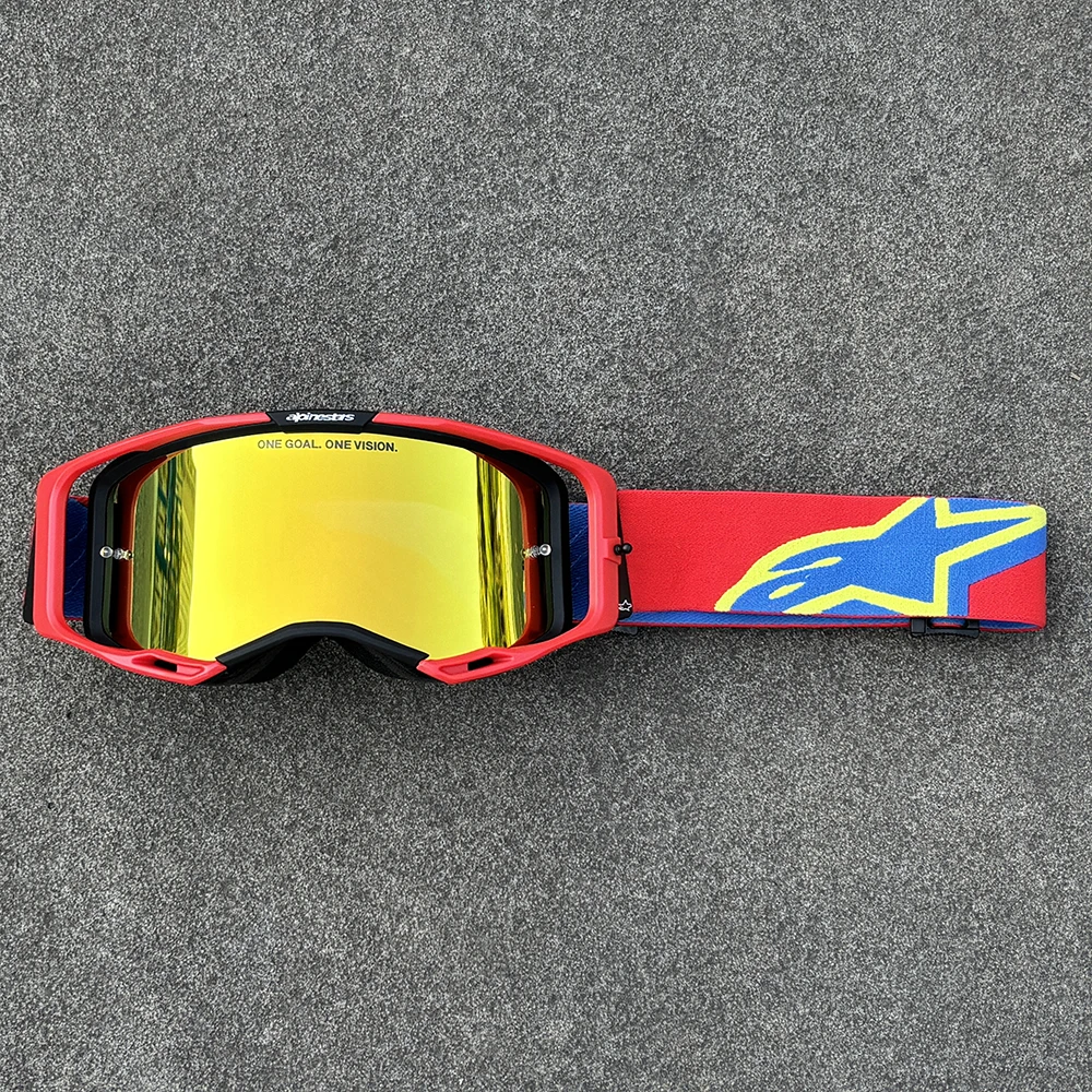 Neueste Motorradbrille mit HD-Gläsern, Winddichte Sportbrille für Motocross, MTB, ATV, Radsport, Rennen, Offroad, UV400-Schutz Sonnenbrille – Detail 9