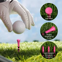 Golf Tees Wood Long 4 Inch Value 30 Pack, Bright Color Tall Bamboo Tees with Striped Design for Consistent Height 3