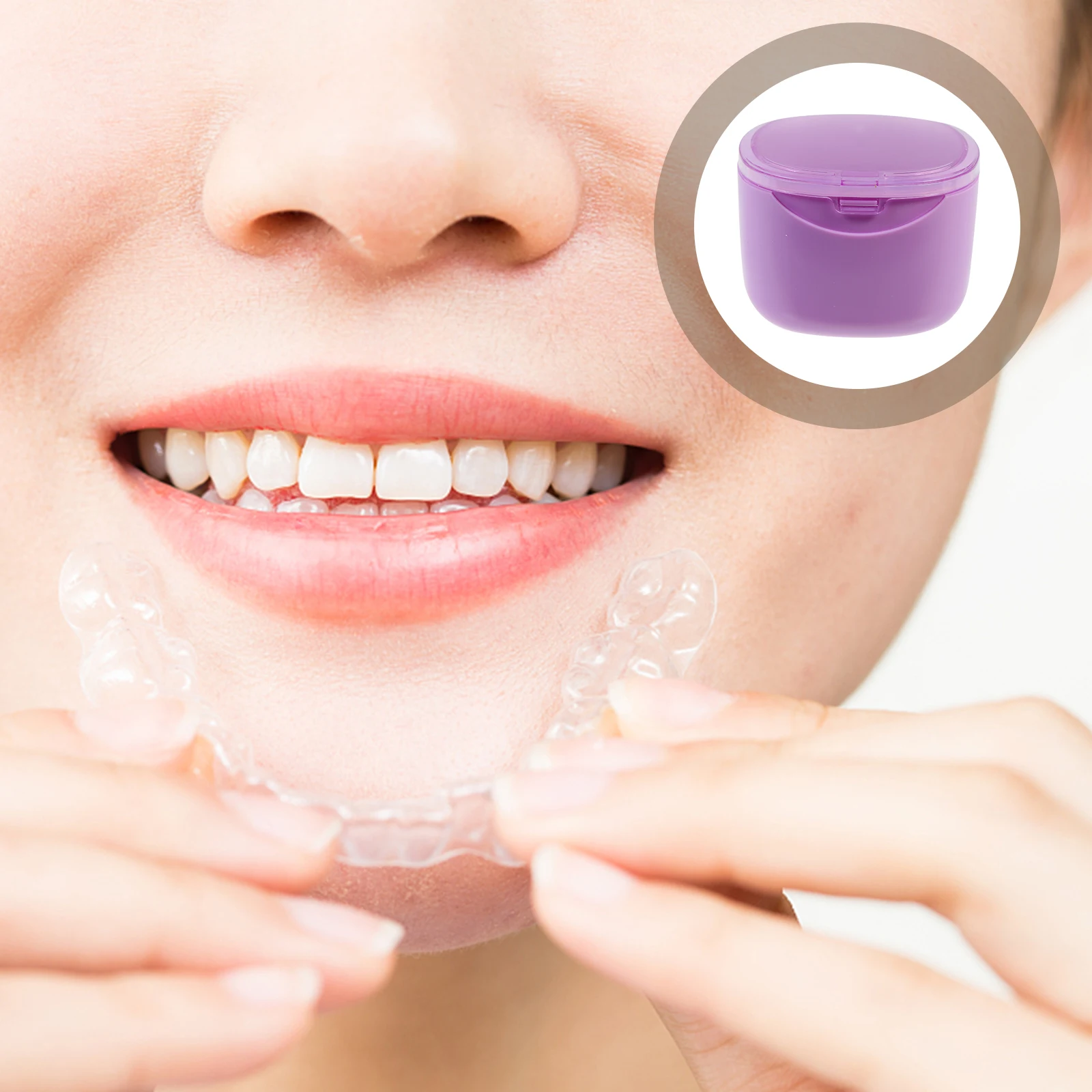 

Retainer Cleaning Box Orthodontic Denture Case Portable Scratch-Resistant Lightweight Compact Design For Braces Mouth