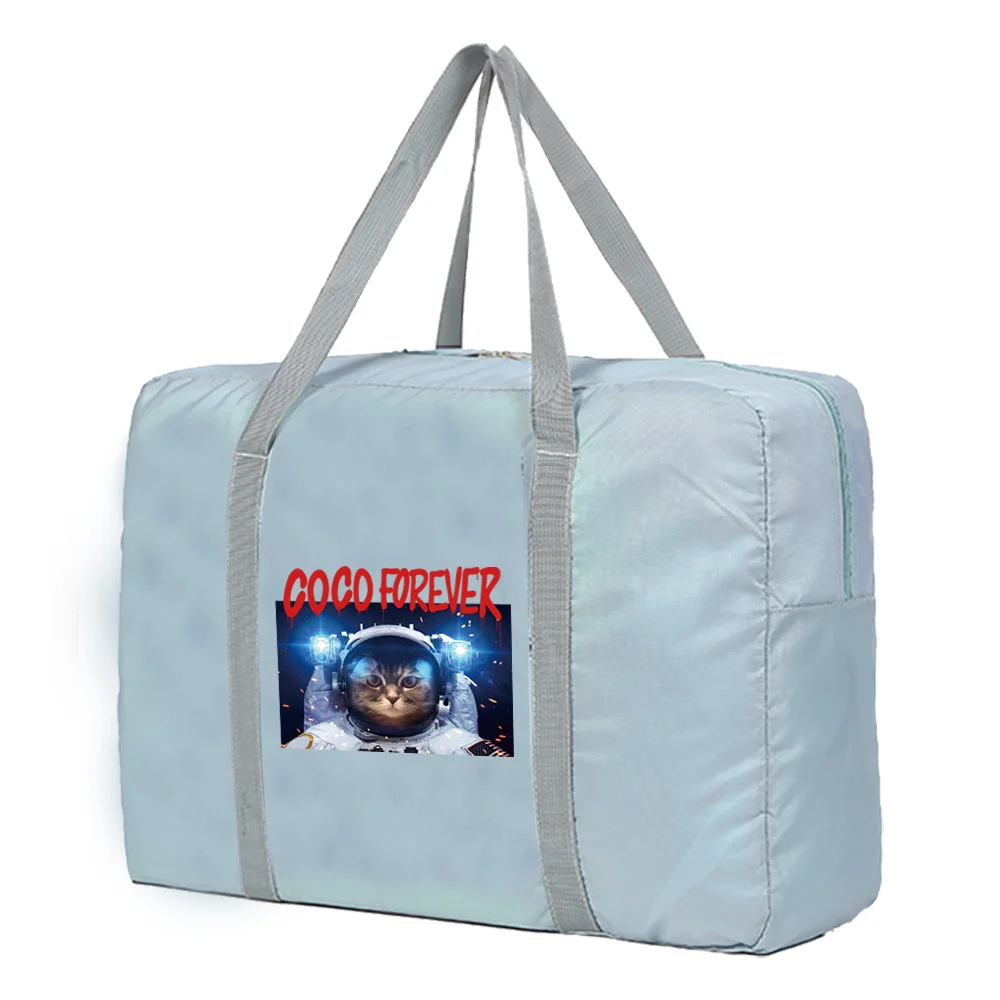 Bolsa de viaje con estampado de astronauta, equipaje plegable de nailon, bolsos impermeables, bolsas de viaje, almacenamiento de ropa, paquetes de gran capacidad Unisex