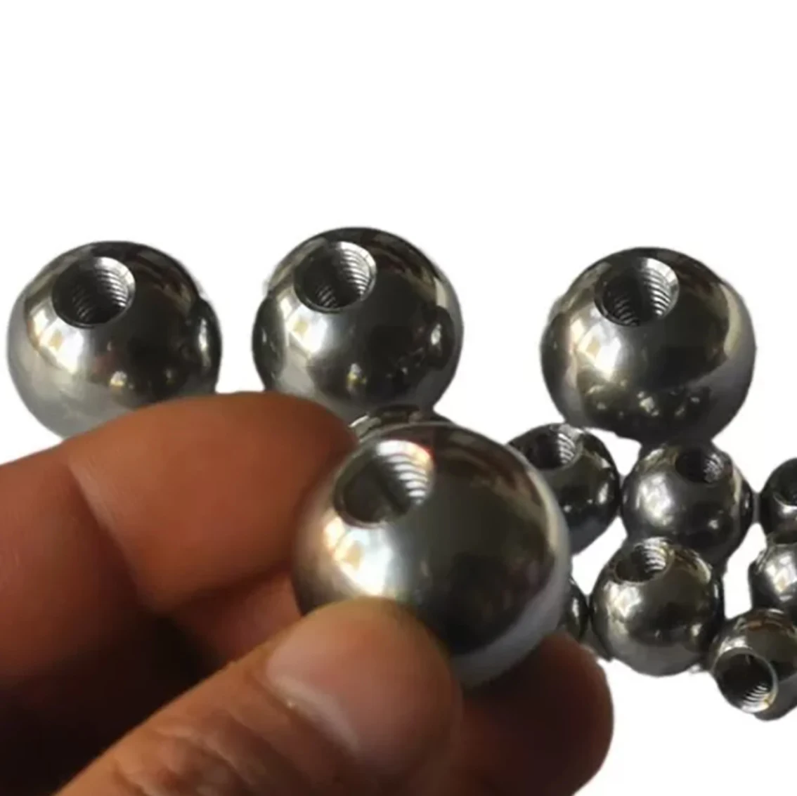 M2*7mm M3*7mm Half Hole Ball Stainless Steel Drilling Balls Female Thread Blind Hole Bead