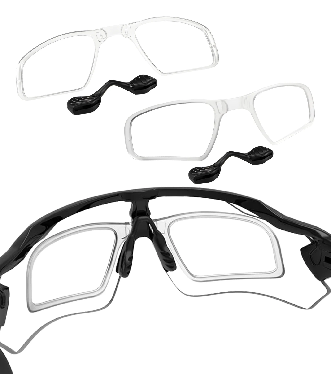 

Insert Clip-On RX Adaptor Lens Carrier with Large Nosepad for Oakley Radar EV Path OO9208 OO9275 Radar EV Pitch OO9211 Radar XL