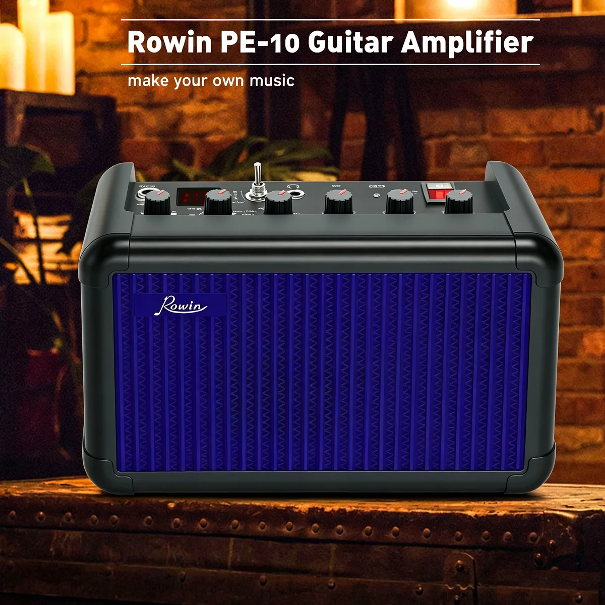 ROWIN 15W Guitar Amplifier Combo Bluetooth Tuner Multi-Effects