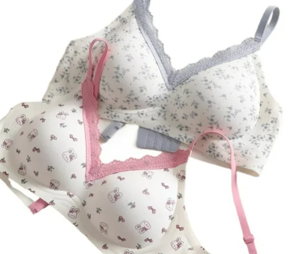 

KUCLUT Lace Floral Push Up Bra Soft Support Lift Anti-Sag Beauty Back Comfortable Underwear Small Bust Enhancing Everyday Wear