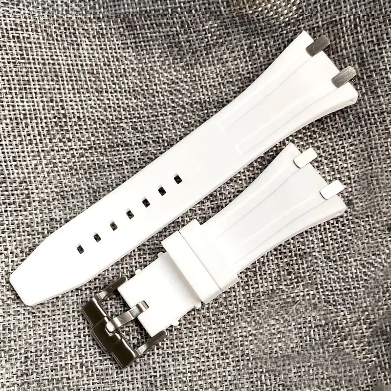 20mm Watch Rubber Strap For 40mm NH35 NH36 Automatic Octagon Watch Case Replacement Wristwatch Band