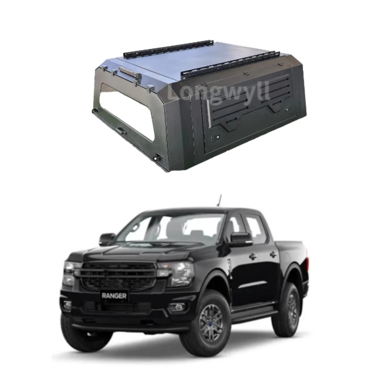 

Aluminum Pickup Truck Canopy for Ranger XLS Waterproof Anti-Rust SmartCap Heavy-Duty Truck Bed Camper Shell Locking Tailbox