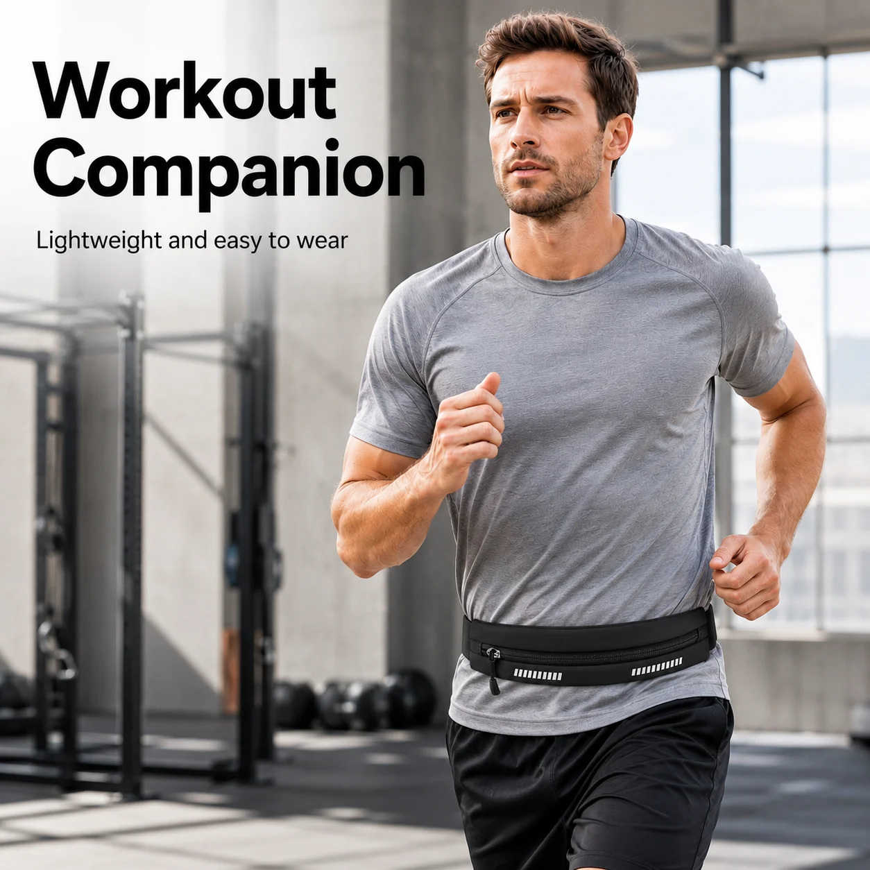 Schlanke Lauftaschen für Männer und Frauen, Lauf-Hüfttasche mit verstellbarem Gürtel, tragbare Außentasche für Jogging, Fitness, Sport, Handy-Tasche – Detail 8