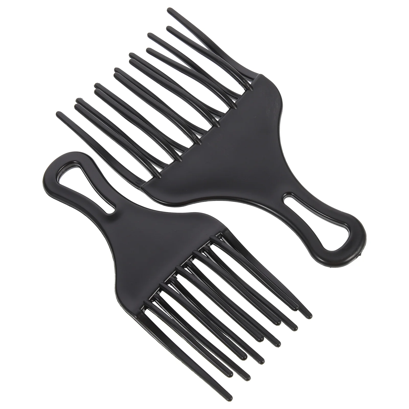 Peine de estilo, herramienta para desenredar dientes de plástico liso para uso en peluquería larga y gruesa, selección de cabello rizado, peluquería multifunción, 2 uds.