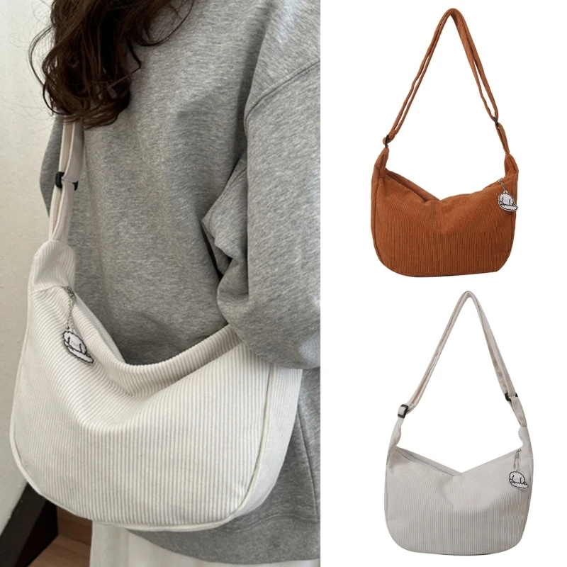 

Women Shoulder Bag Simple Dumplings Bag Korean Styles Bag Shopping Bag Japanese Crossbody Bag for Daily