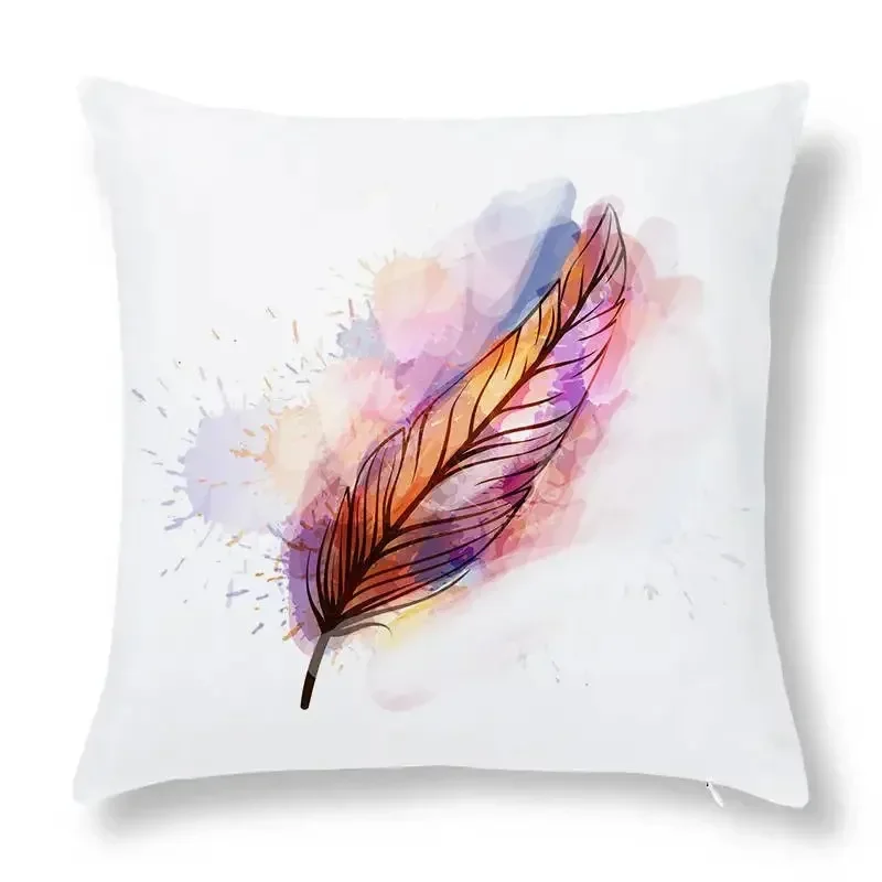 

Feather Series Printed Pillow Covers Home Decoration Living Room Sofa Cushion Covers Bedroom Room Decoration