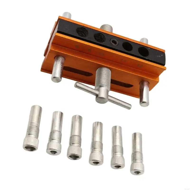 57QF Động cơ Dowel Jig Kits Center Guide Guide Jig để chế biến gỗ