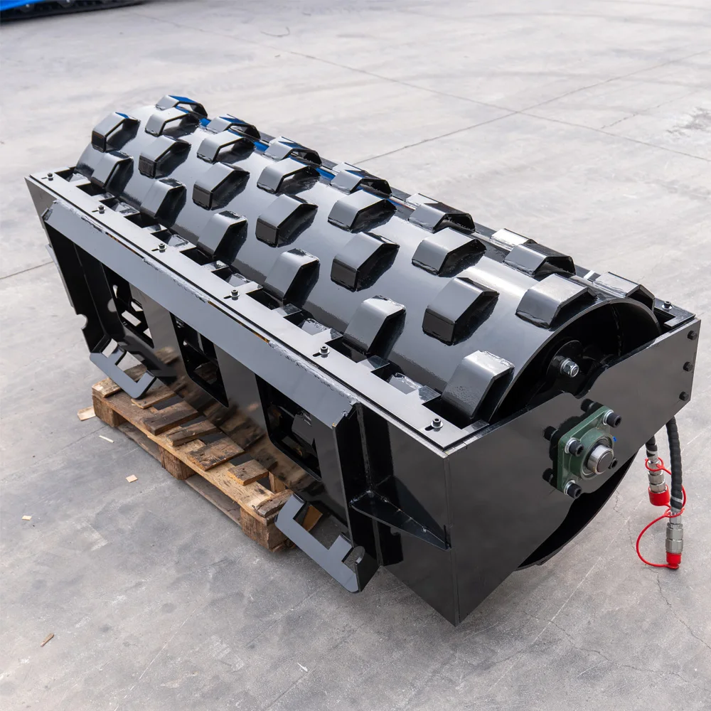 Heavy Duty Skid Steer Loader 1.5m Compactor Wheel Asphalt Roller Attachment Compatible for Bobcat USA STOCK