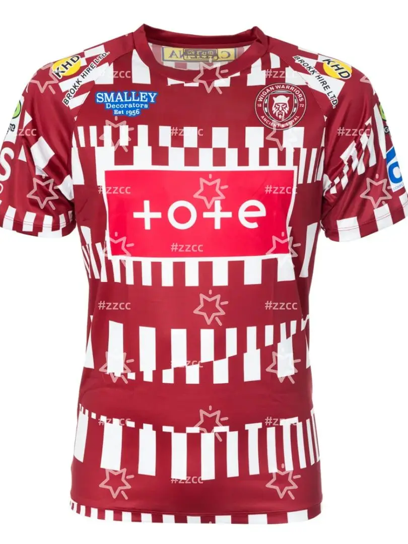 AliExpress NONE Wigan Warriors 2026 HOME WARM UP T-SHIRT ADULTS Rugby Jersey Spring Sports Dry Quickly Men's T-Shirt Kid's Clothing Tee Woman
