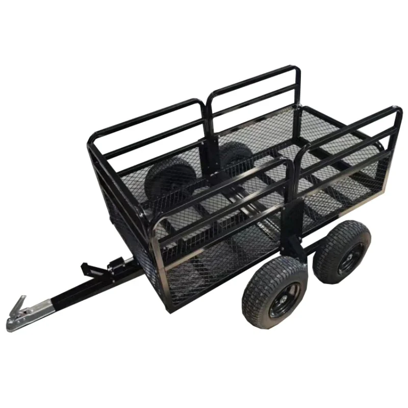 Heavy Dual Axle Cubic Foot All Terrain Vehicle UTV Lawn Four Wheel Trawl