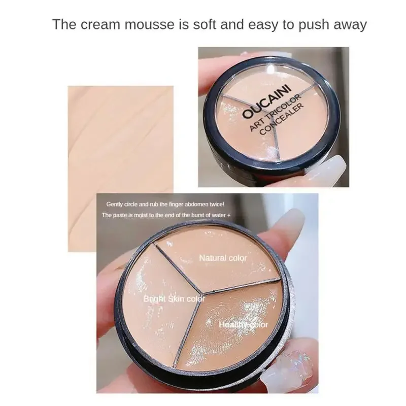 Heallor Concealer Foundation Acne Marks Anti-sweat Concealer Natural Color Face Waterproof Concealer Trimming Dark Circle Concea