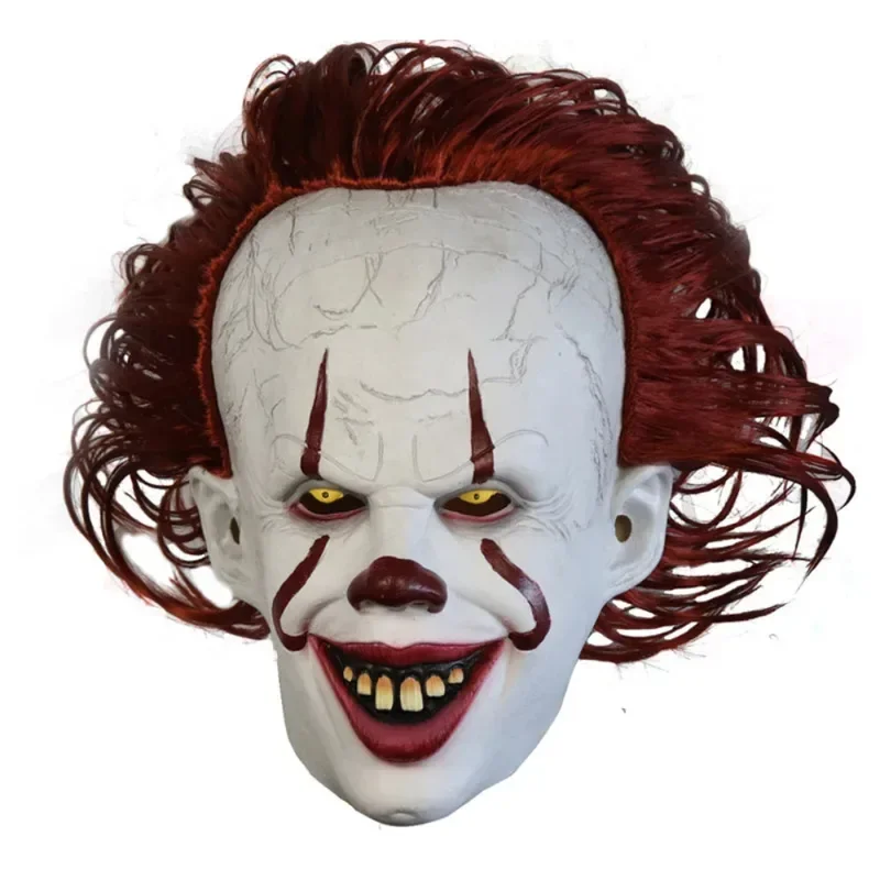 Horror Movies Clown Cosplay Costumes Full Set Tops Mask Uniform Suits for Men Adult Halloween Carnival Party Clothes Roleplay