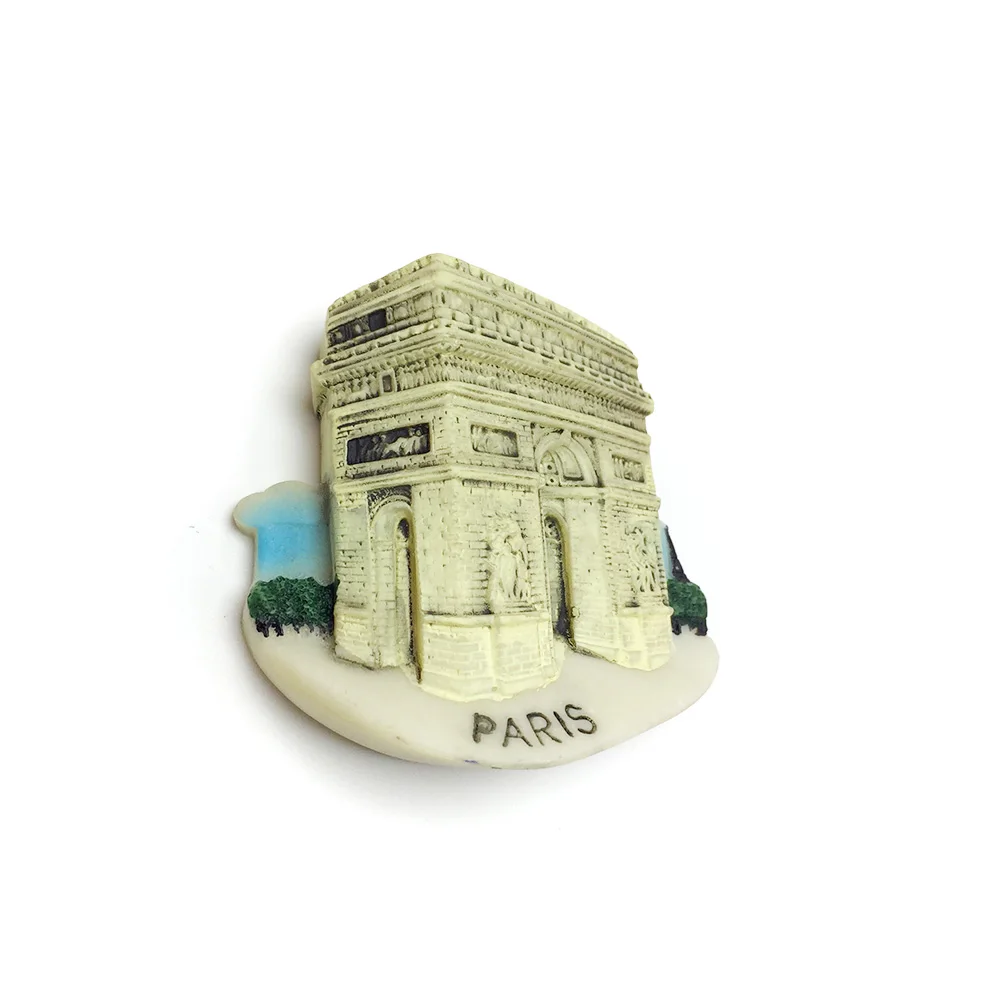 Paris Arc De Triomphe Resin Fridge Magnet - Souvenir Home Decoration
