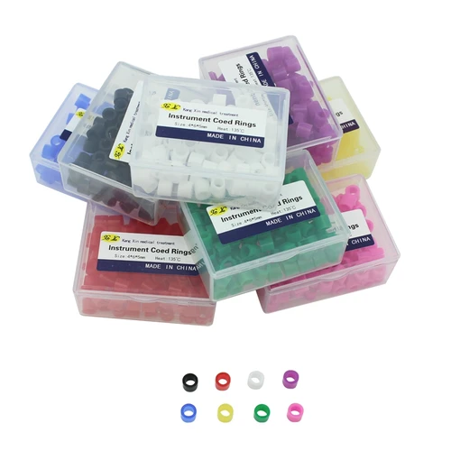 Imagen 2 del producto Círculo de identificación Dental, anillos de código multicolor, instrumento de silicona de ortodoncia esterilizable en Autoclave, herramientas de cuidado bucal