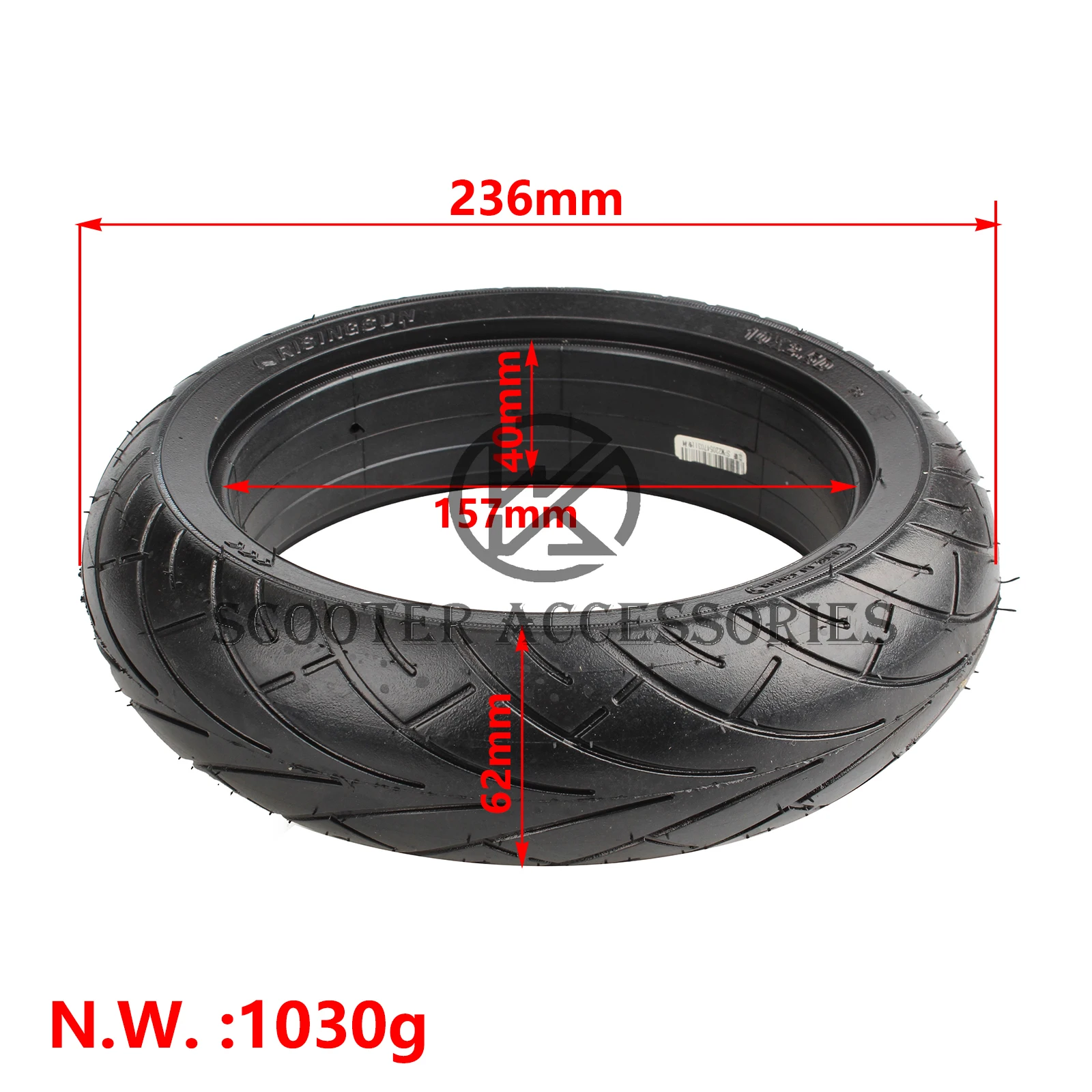 Electric Scooter 10x2.50D Solid Tire 10x2.5 Non Inflatable Tire RISINGSUN Jiang Xin Tire