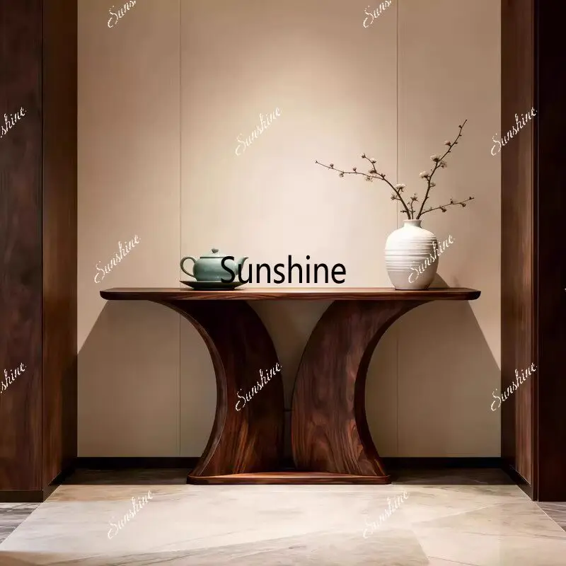 

Новая китайская современная простая мебель для прихожей из массива дерева, изготовленная на заказ