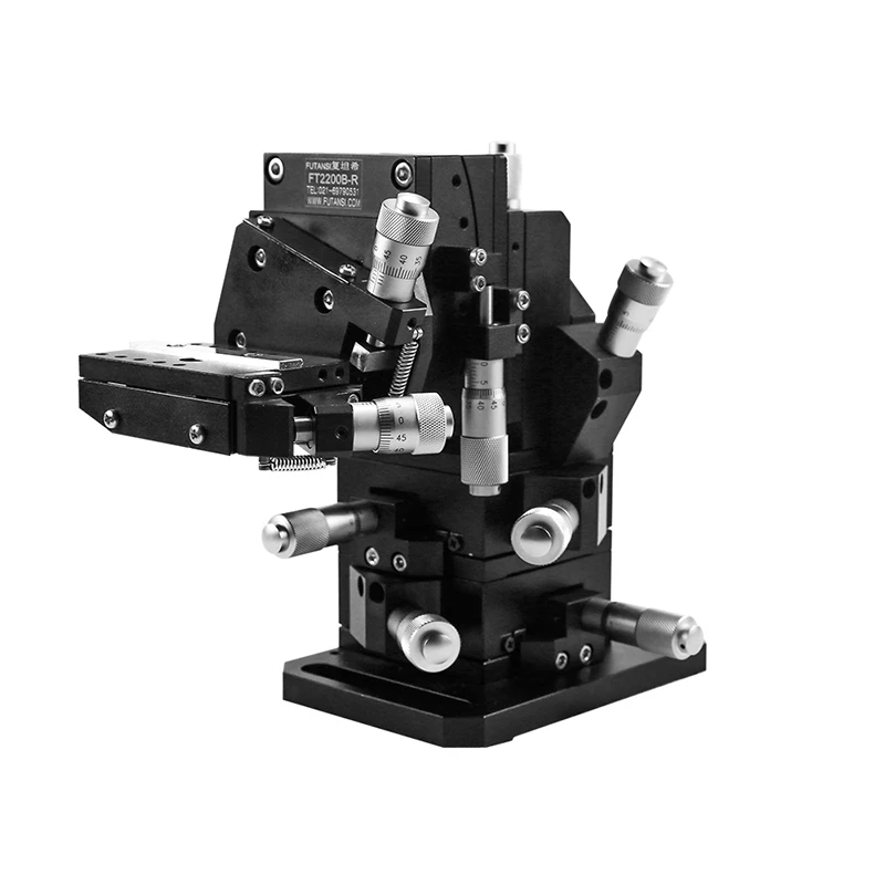 Futansi High Precision Optical Six Axis Linear Aluminum Alloy Manual Stages Micrometer Actuation 1 Year 4KG Load Capacity