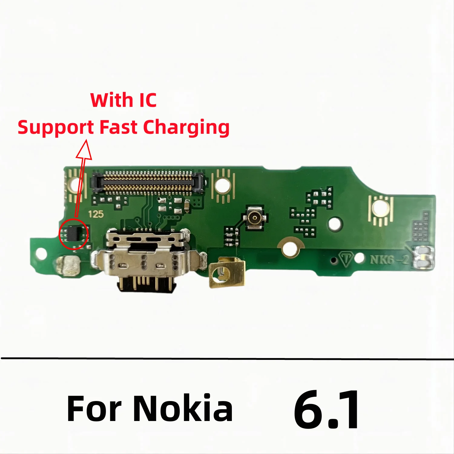 USB Charger Dock Connector Board Charging Port Flex Cable For Nokia 3.4 6 6.1 6.2 7.2 7.1 8.1 X7 5.1 6.1 7 8.1 Plus X5 X6 X71