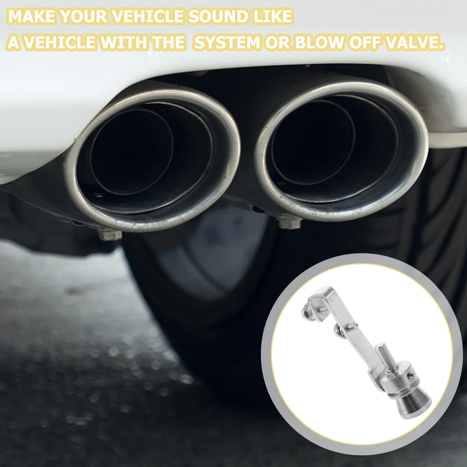 

Car Sound Whistle Aluminum Exhaust Tailpipe Simulator Size M Easy Install Durable Lightweight Vehicle Sound Simulator Silver
