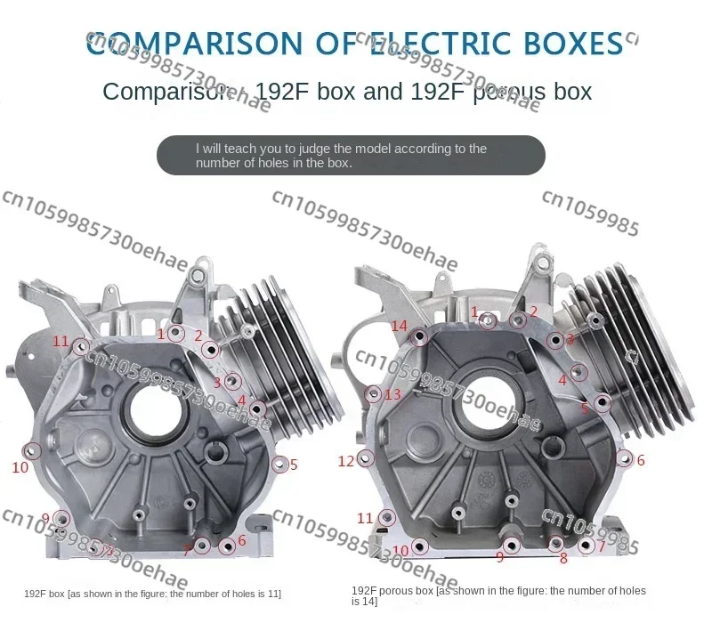 Generator Accessories Gasoline Engine Box Cylinder Body Tiller Accessories
