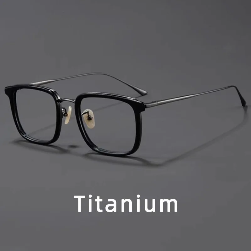 TH9019T Ultra-light Titanium Frame Retro Myopia Prescription Eyeglasses Frames Men Anti Blue Light Women Gafas Eyewear Lenses
