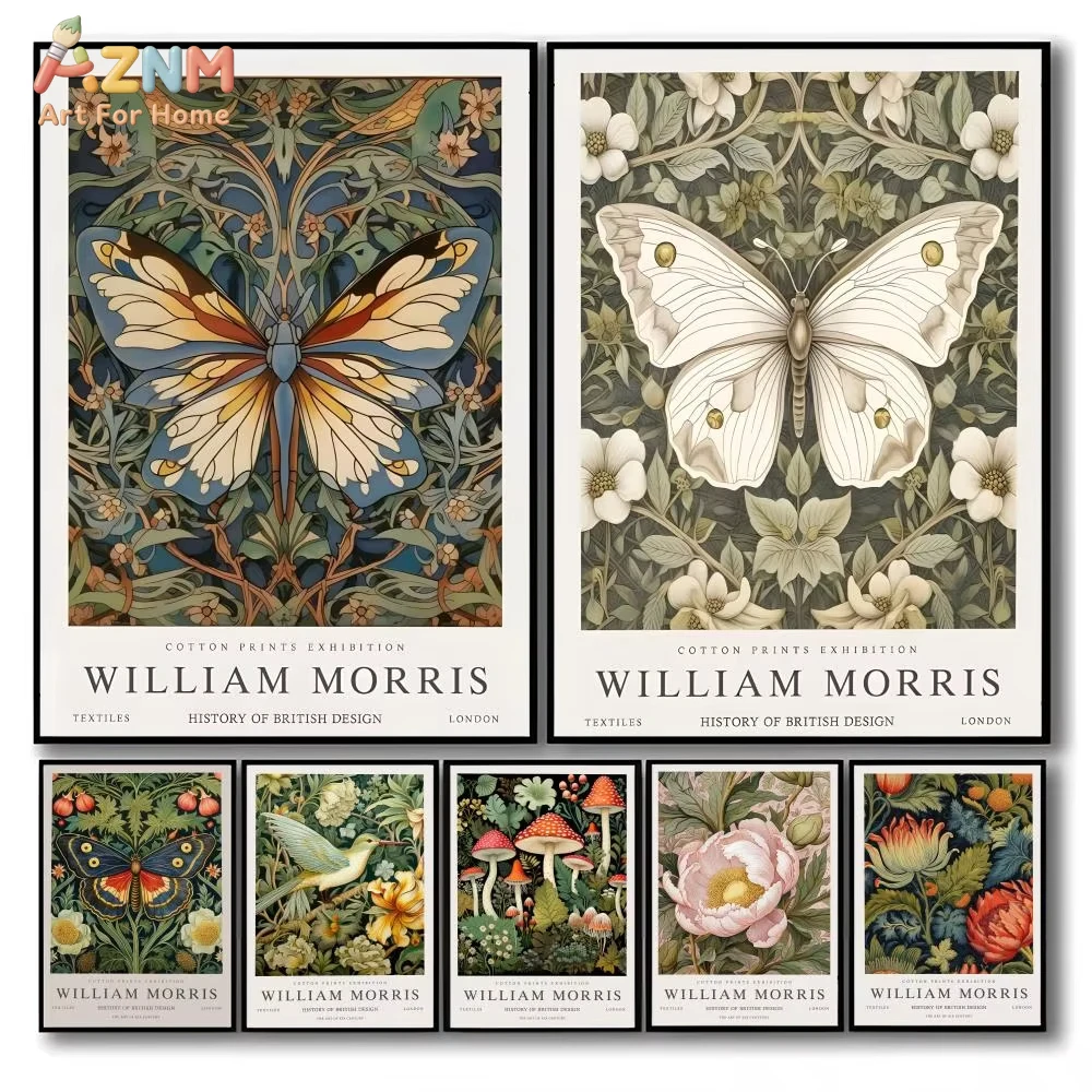 

1 шт. художественный постер W-William M-Morris, высококачественная печать, настенный декор для дома, настенное искусство, украшение для комнаты, бара