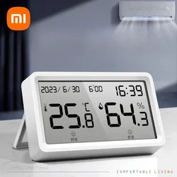 Xiaomi Deli termometro elettronico igrometro Indoor Household Bedroom schermo LCD orologio da tavolo sveglia digitale Snooze Display Time