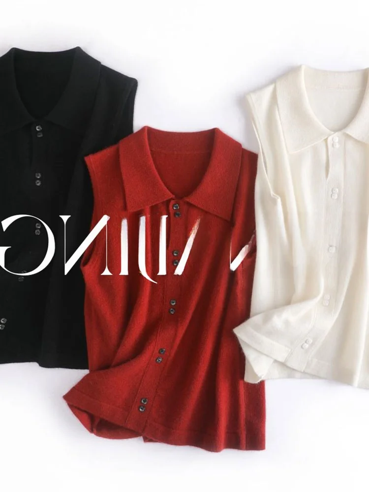 سترة محبوكة ذات ياقة خفيفة الوزن أنيقة كاجوال للتنقل، وسادة كتف جميلة وفريدة من نوعها بلون نقي #2